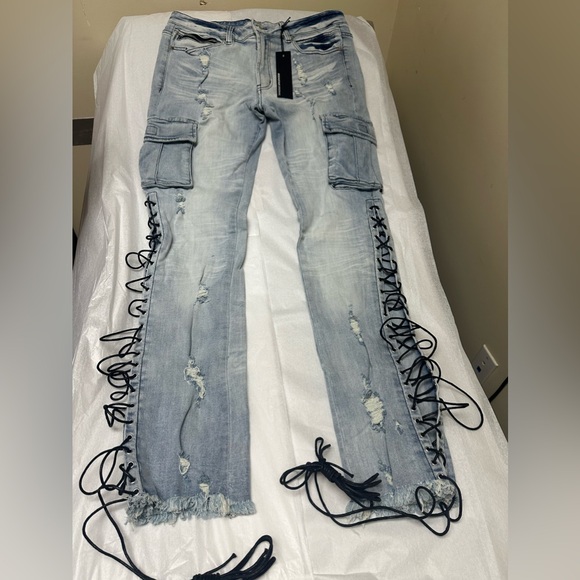 Nwt; ROCKSTAR ORIGINAL Men's Honor Stacked Flare Jean - Picture 2 of 12